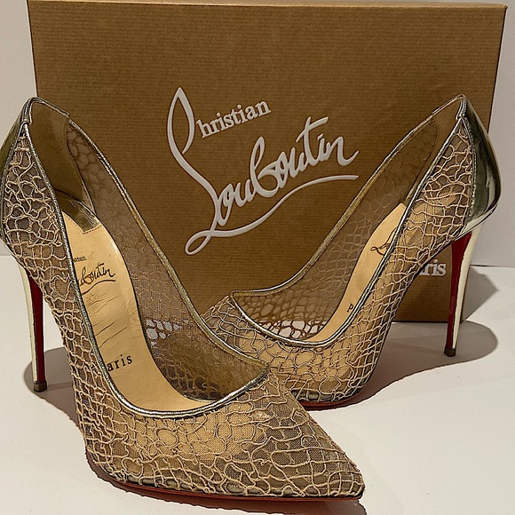 Christian Louboutin Follies Lace 100 Dent Chain/Nappa Lam/Spec Version Multi - Picture 1 of 14